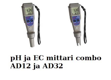 Adwa Combo pH ja EC mittarit AD12 & AD32