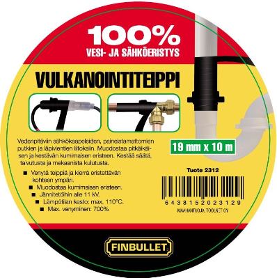Finbullet Vulkanointiteippi 10m