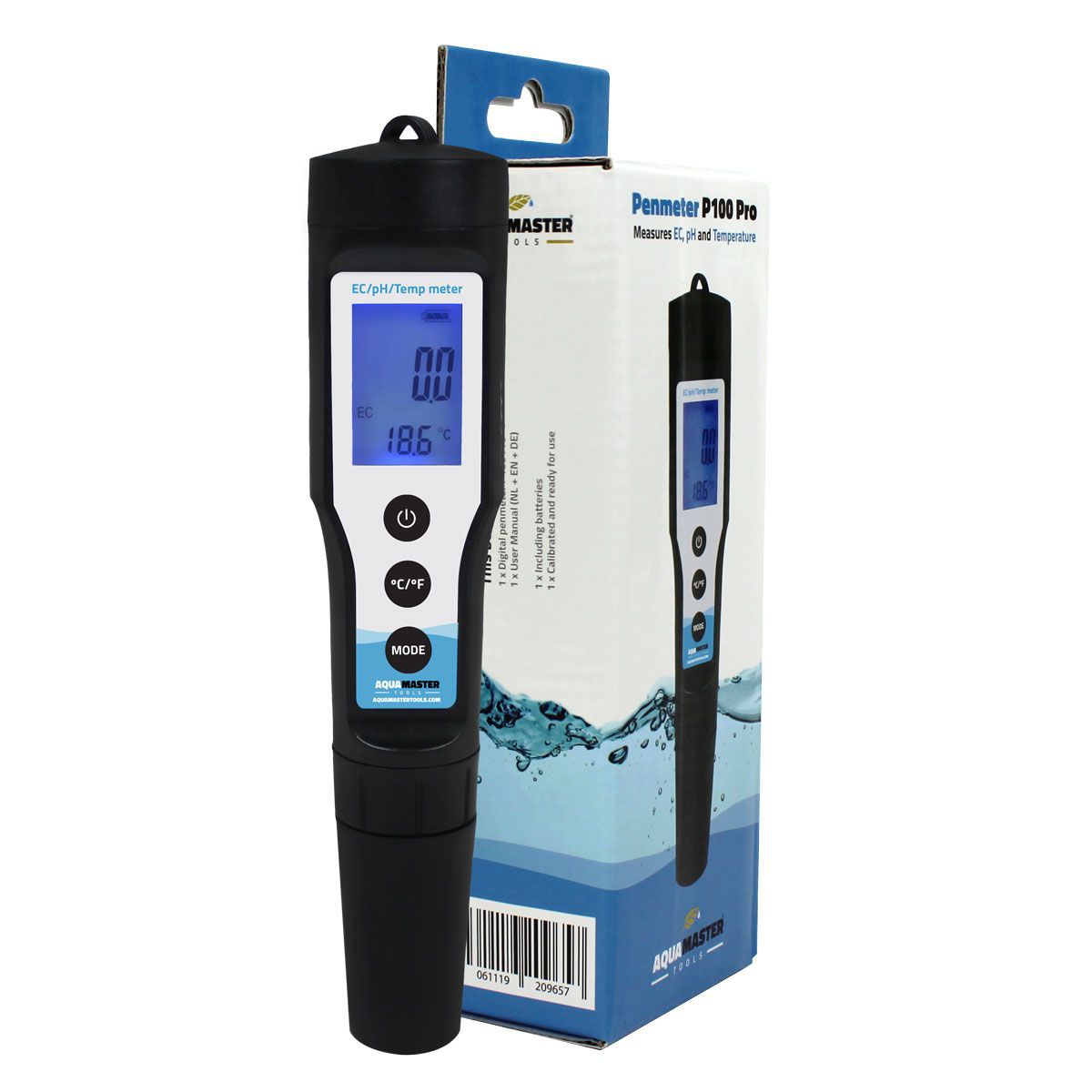 Aquamaster Combo Pen pH ja EC mittari
