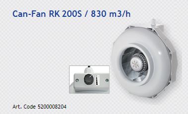 Kanavapuhallin muovinen Can-Fan RK 150LS/800m3/h 4-nopeutta