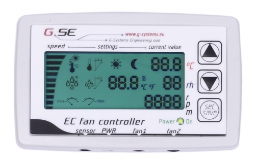 IV-ohjainlaite GSE EC LCD fan controller (external 2fan) (tilaustuote)