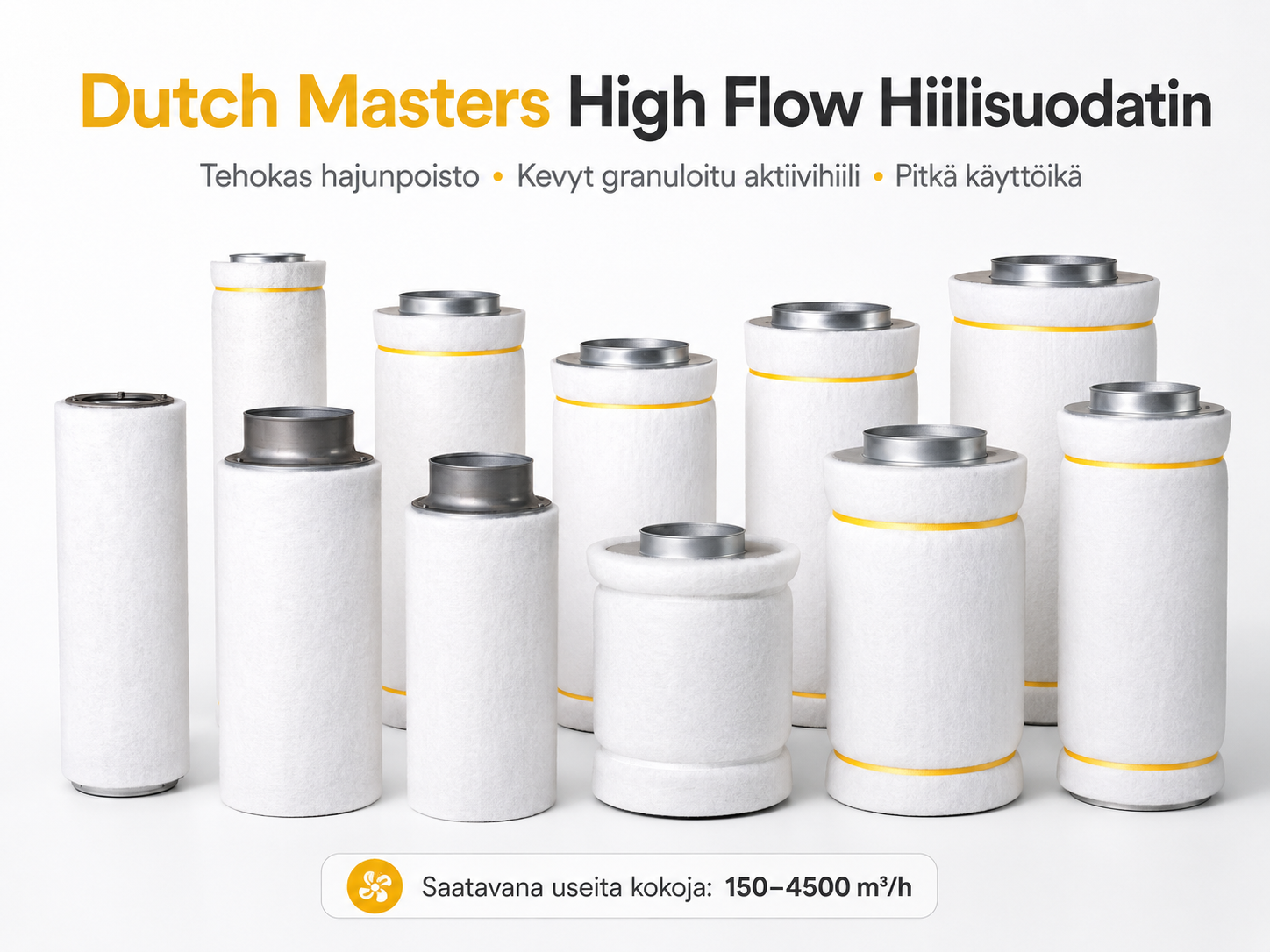 Dutch Masters High Flow Hiilisuodatin 150 m3/h – 125 mm