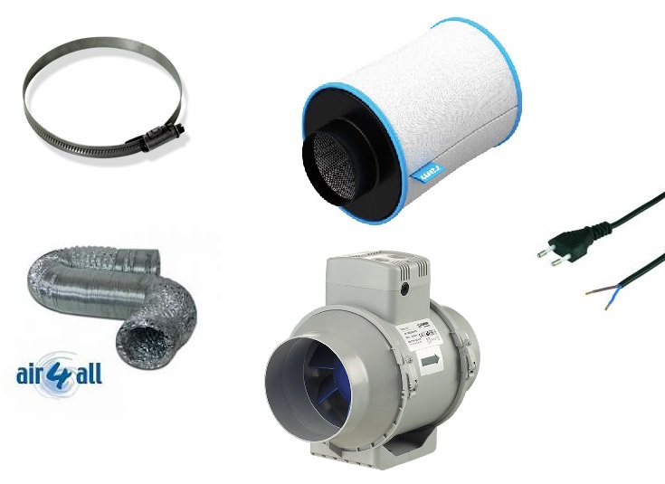 Ilmanvaihtopaketti L 150 mm – 500–600 m3/h – teltat 150x150–200x200