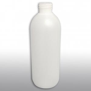 250 ml Muovipullo HDPE natura, korkilla pyöreäharteinen 24/410