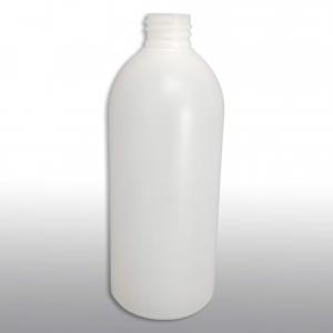 500 ml Muovipullo HDPE natural korkilla pyöreäharteinen 28410