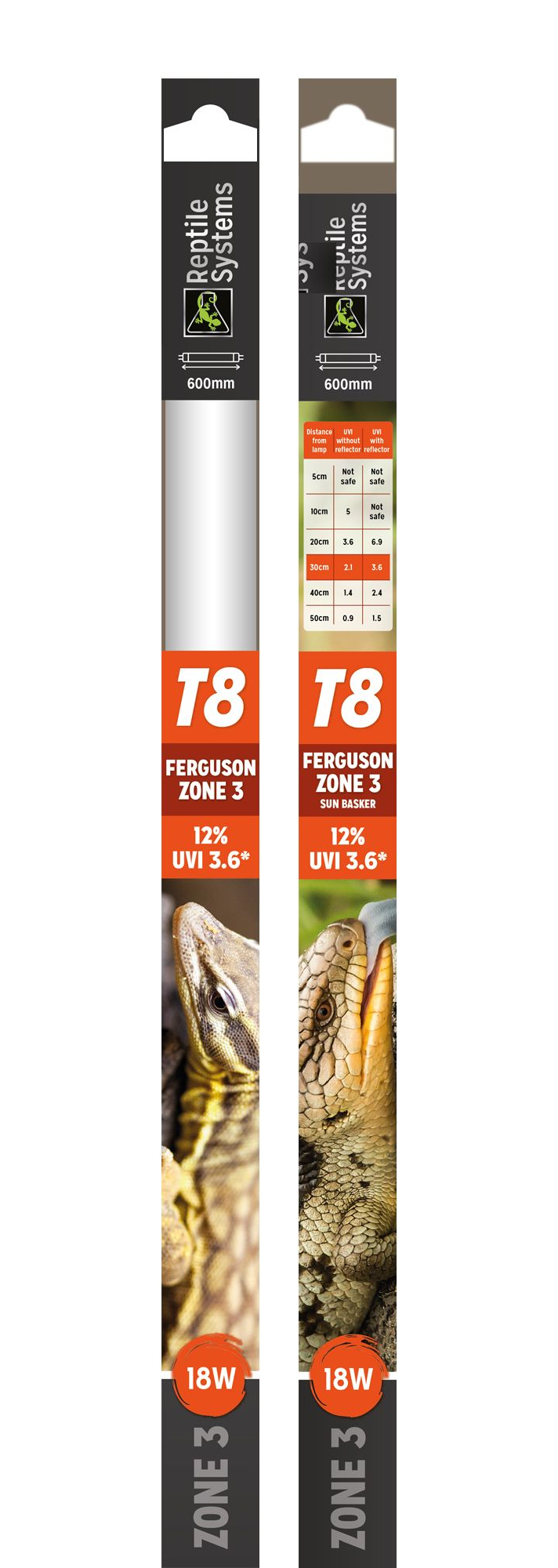 15-38W Reptile Lamp T8 , Ferguson Zone 3 - UVB 12%