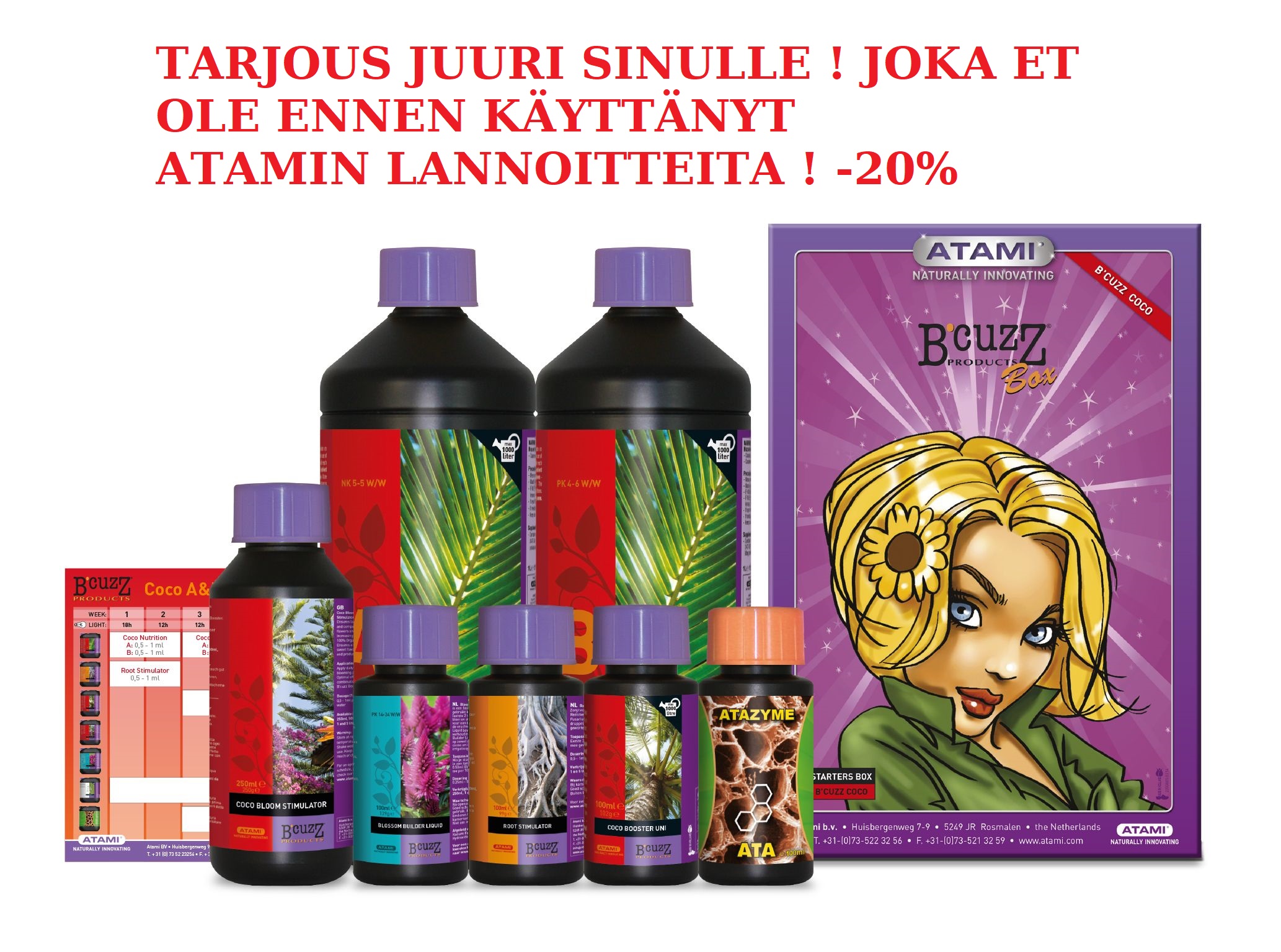 ATAMI TARJOUS -20% MUILLE KÄYTTÄJILLE, JUURI SINULLE ! *