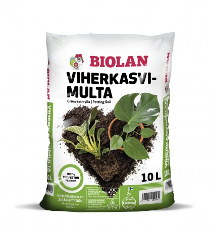 Biolan Kasvualusta Viherkasvimulta 24L turpeeton VAIN NOUTO ÄÄNEKOSKELTA