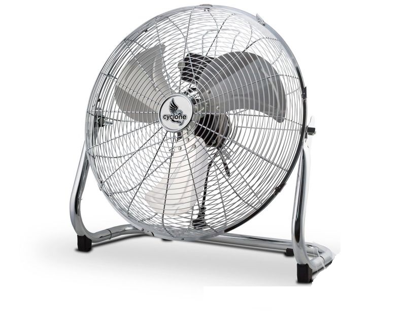 Cyclone Sirocco 50 cm Metallinen Lattiatuuletin 91W – 3 Nopeutta, Alumiinilavat