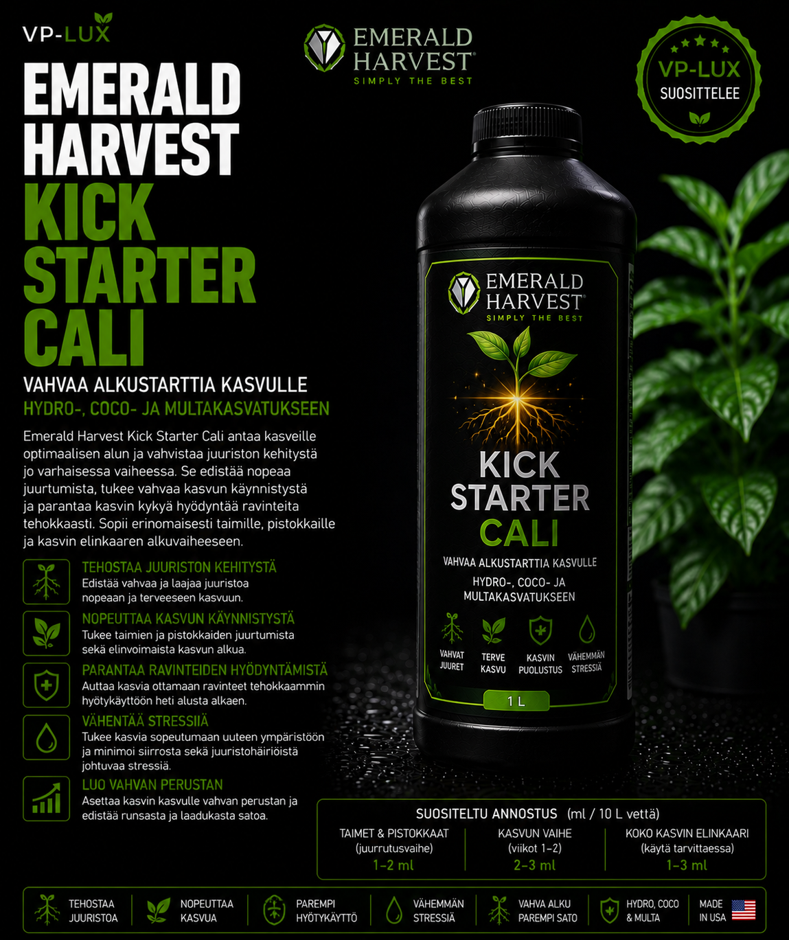 Emerald Harvest Kick Starter Cali