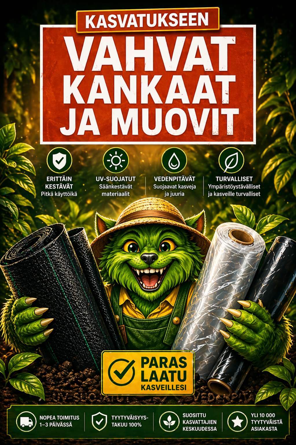 Kankaat, Muovit ja Kalvot