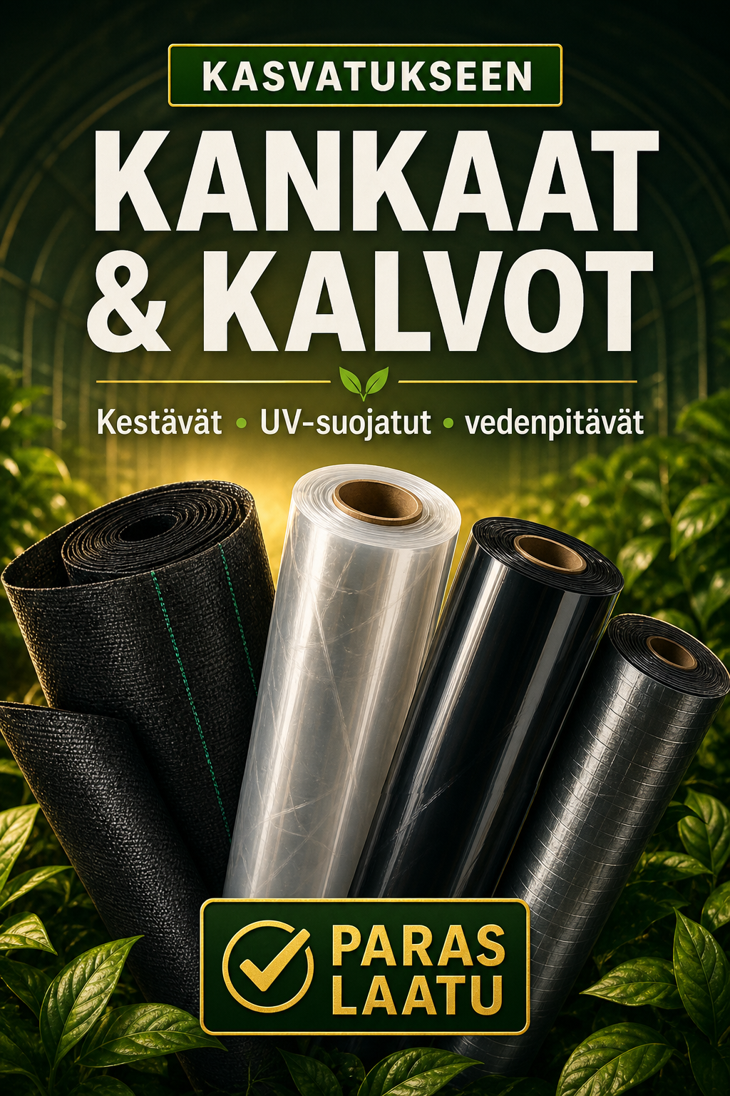 Kankaat, Muovit ja Kalvot