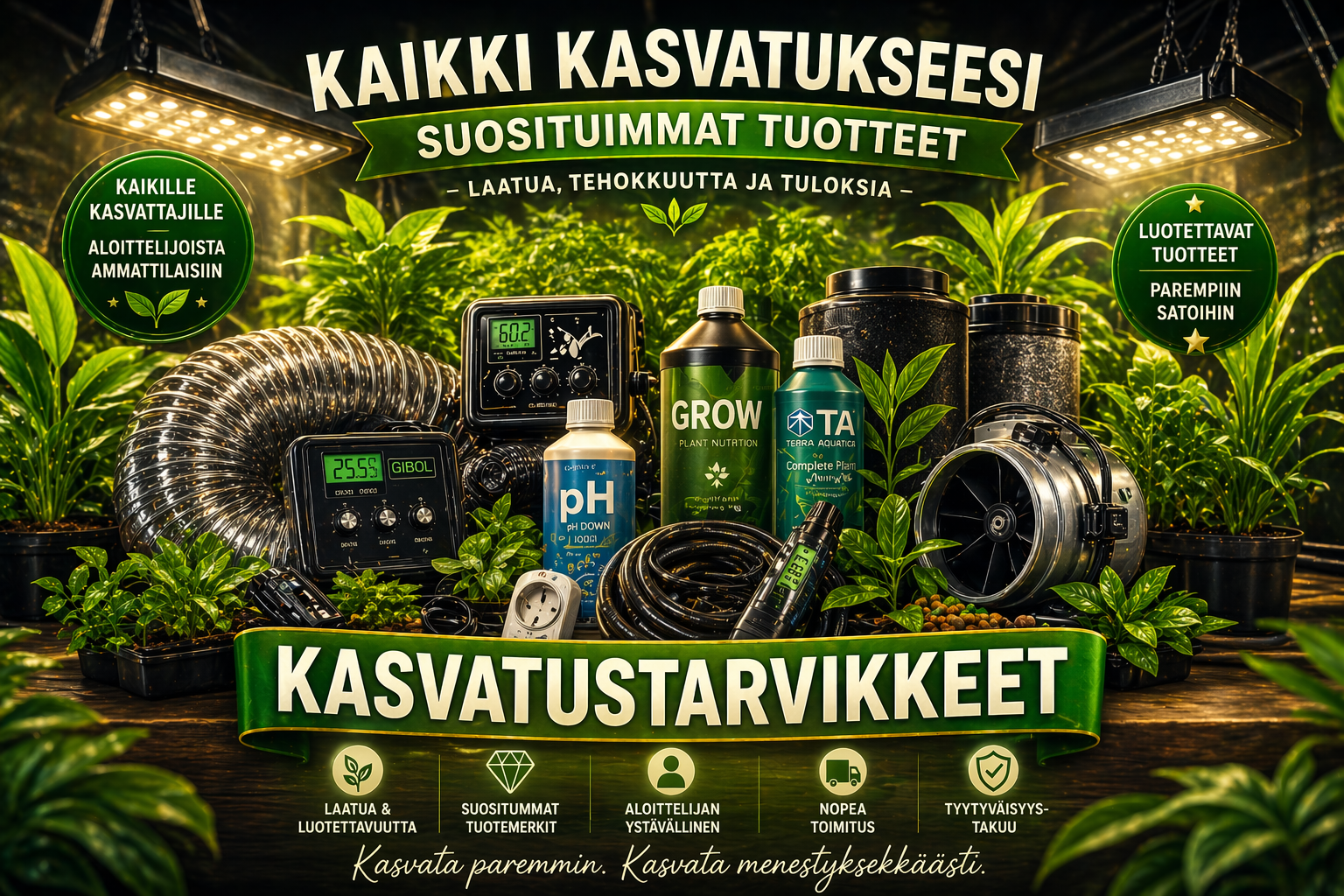 Kasvatustarvikkeet verkosta !