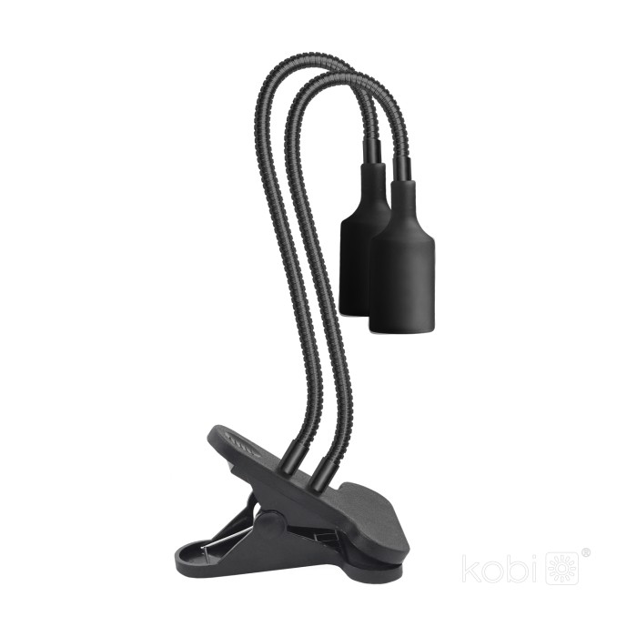 Kobi Design PLANTY CLIP DUO 2xE27 kasvivalaisin, musta