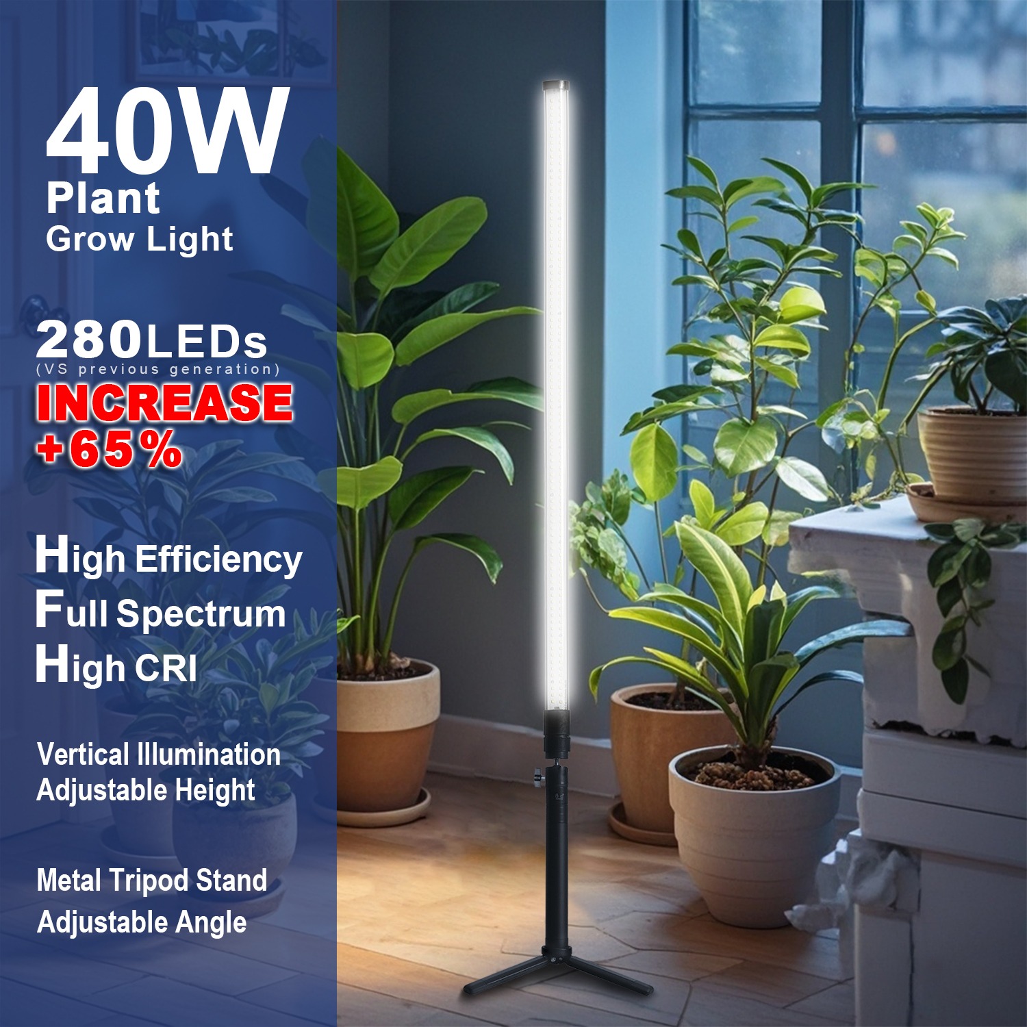 Koray 40W jalkalamppu kasveille – täysspektri F101 (RX-T10 1200 mm) Koray 40W jalkalamppu kasveille – täysspektri F101 (RX-T10 1200 mm)