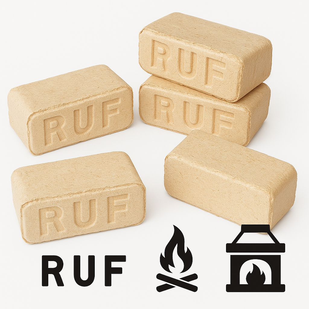 Puubriketti RUF 10kg säkki.