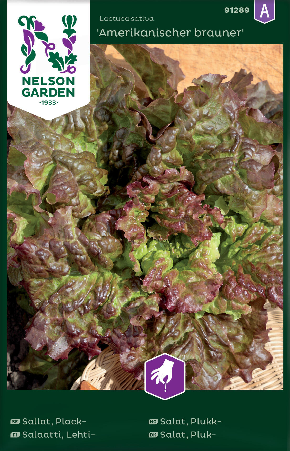 Lehtisalaatti siemenet, Amerikanischer brauner - Nelson Garden 91289 A