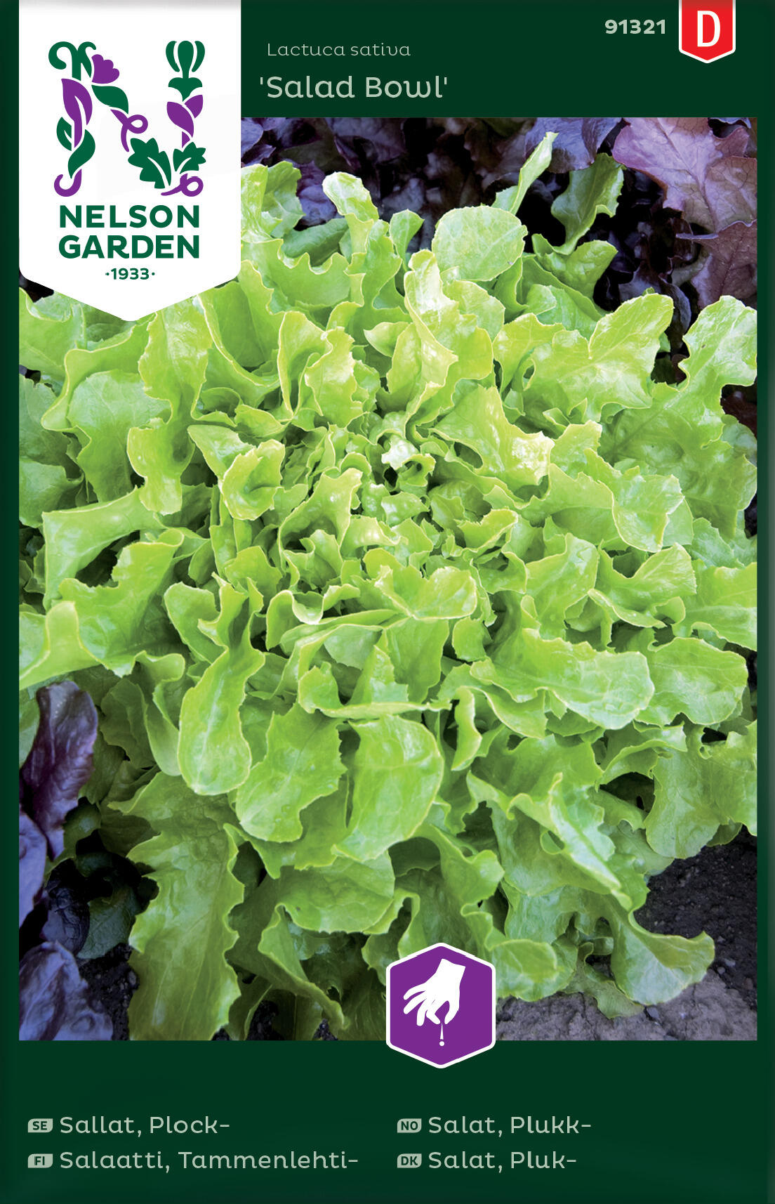Tammenlehtisalaatti siemenet, Salad Bowl -  Nelson Garden 91321