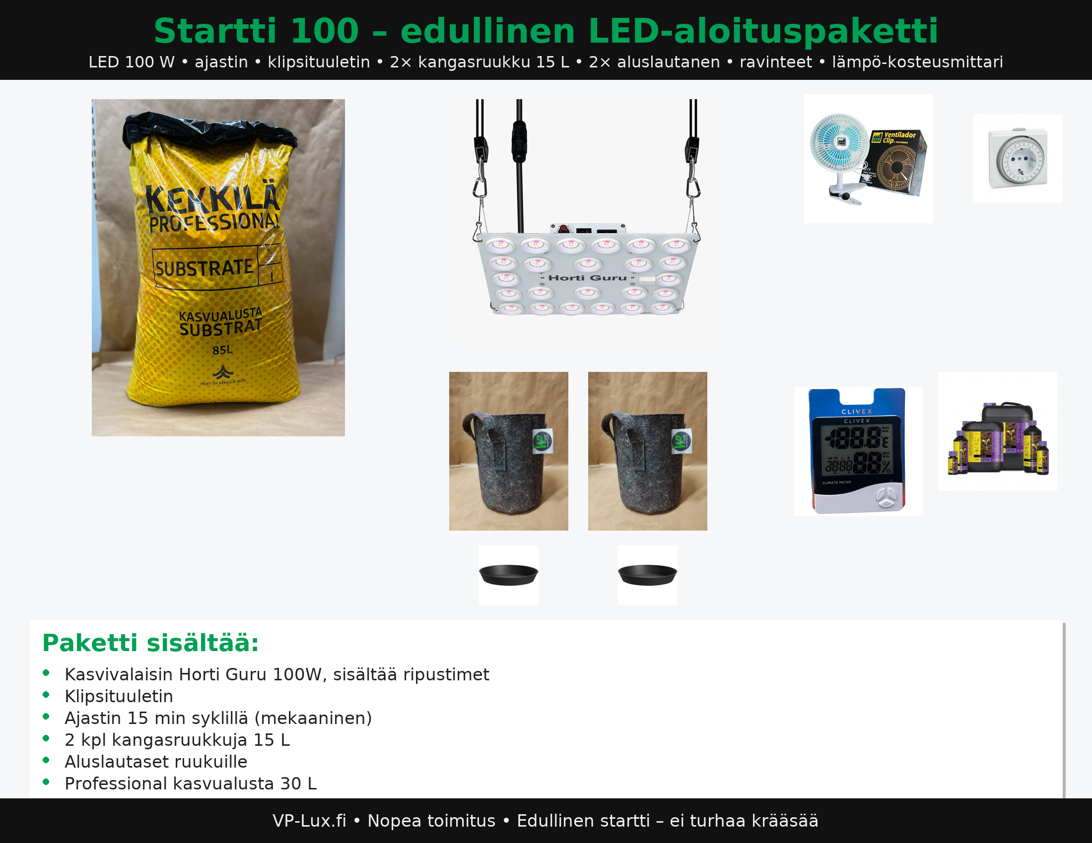 Startti 100 – edullinen LED-aloituspaketti