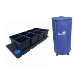 AutoPot Auto8 – 8 × 15L itsekuivakastelujärjestelmä Flexitank 100L -säiliöllä (AQUAvalve5)