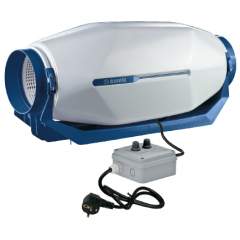 Vaimennettu kanavapuhallin Blauberg inWave G1 150/160mm / 540m3/h + kierroksensäädin+termostaatti 