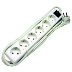 Jatkojohto katkaisijalla 5 metrinen 6-paikalla Opal max. 3500W