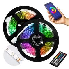 RGB LED-nauhasetti 5 m IP20 – PLAY SET, kaukosäädin + sovellus (Kobi Design)