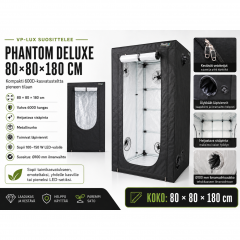 80 × 80 × 180 cm – kasvatusteltta – Phantom Deluxe (600D)