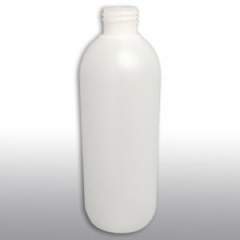 250 ml Muovipullo HDPE natura, korkilla pyöreäharteinen 24/410