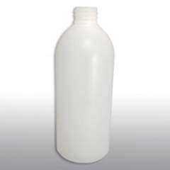 500 ml Muovipullo HDPE natural korkilla pyöreäharteinen 28410