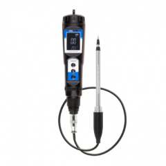 Aqua Master Tools E300 Pro2 Substrate EC-/lämpömittari – IP65, 0.01 mS/cm, 120 cm elektrodi, AAA