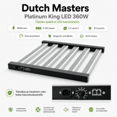 Dutch Masters Platinum King LED 360W – Täyden spektrin LED-kasvivalaisin