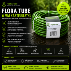 FloraFlex Flora Tube 6 mm kasteluletku – metritavara