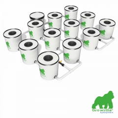Growrilla RDWC 2.0 – 12 × 19 L (kiertovesi DWC)