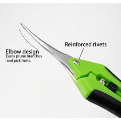 Kasvisakset, kaareva terä 17 cm – vihreä tai oranssi, grippikahva 